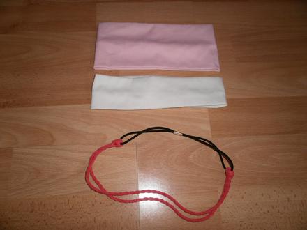 2 kozmetické čelenky + 1 spletaná, h&m