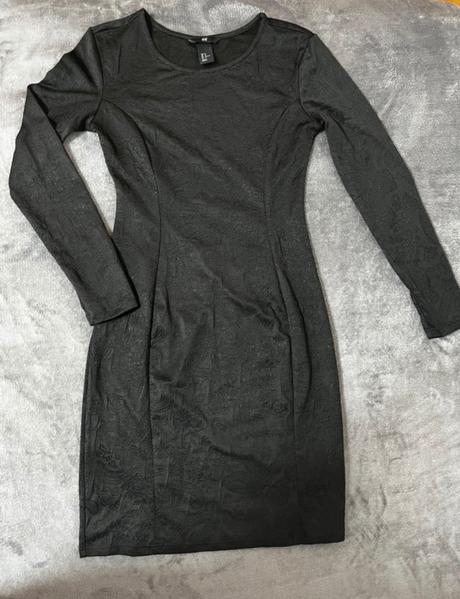 Čierne úzke šaty, h&m,m