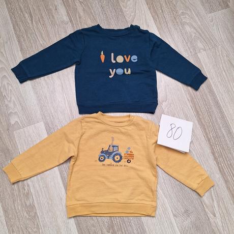 2x mikina, fox & bunny,80