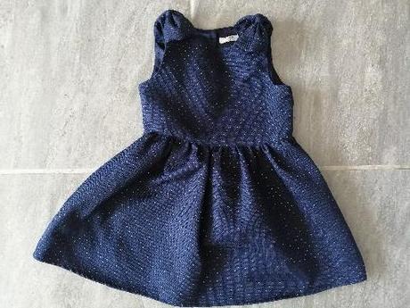 Modré šatičky so zlatými bodkami v 98, 98
