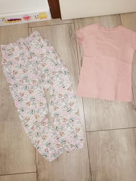 Letné nohavice frozen + tričko zdarma, h&m,128