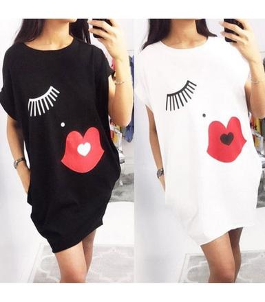 Trickove saty lips, m / s