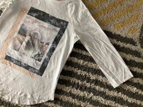 Krémové tričko 146/152, h&m,146