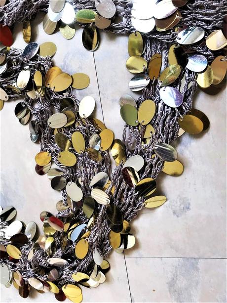 Spoločenská trblietavá šatka na krk/šálik, 