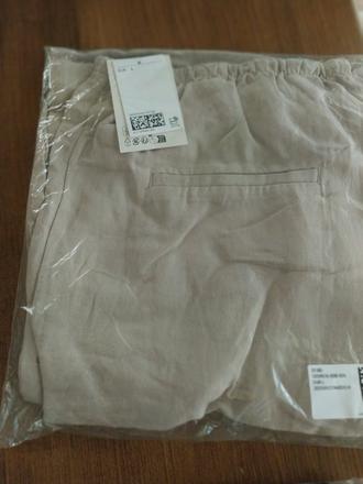 Hm ľanové nohavice, h&m,l