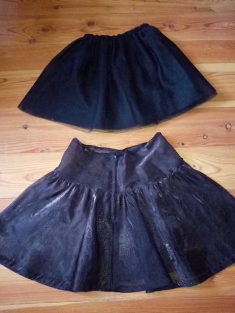 164 čierna nariasena suknička - 5eur, h&m,164