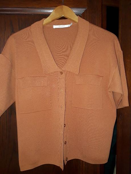 Hrdzavý kardigan gestuz xs - s, s