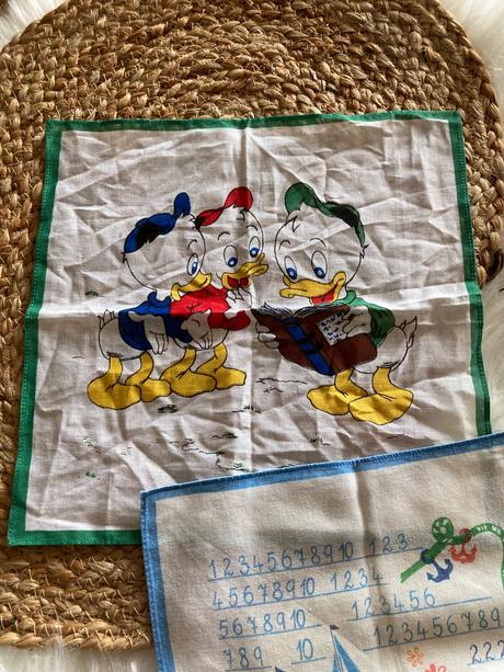 Retro detské látkové vreckovky, disney