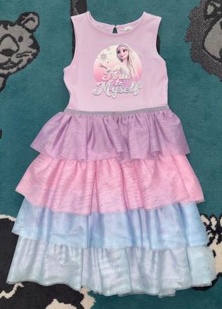 Šaty h&m frozen v.122/128 top stav, h&m,122