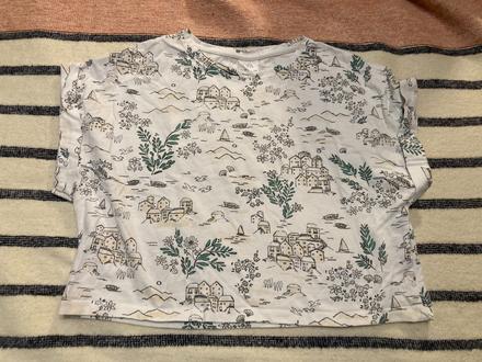 Oversized zara tričko s domčekami, zara,140