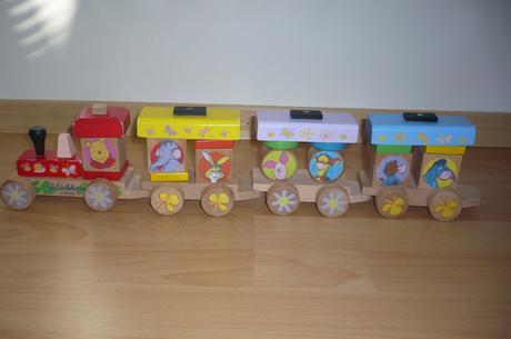 Drevený vláčik  - macko pooh, 