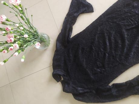 Čierne čipkované šaty, gate,38