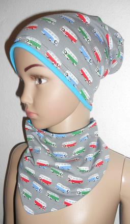 Set- čiapka šmolko + šatka na krk obojstranné, 62 - 158