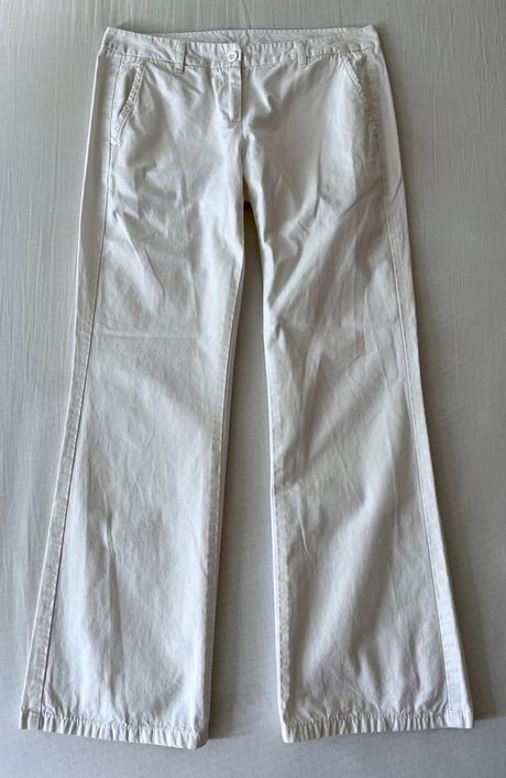Biele nohavice-rifle vel.m, benetton,m