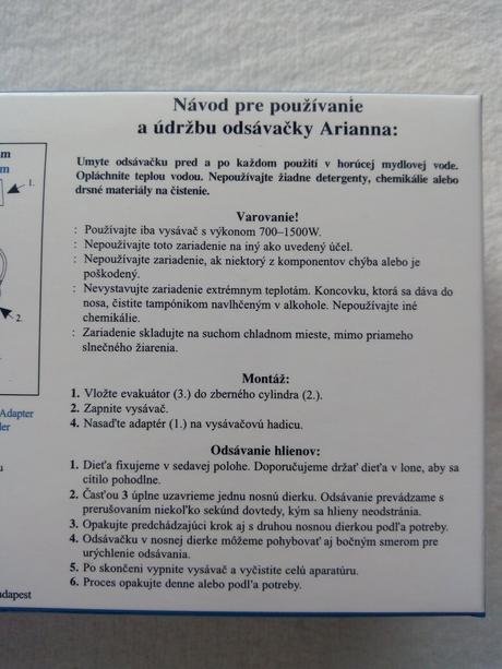 Odsávačka hlienov, arianna