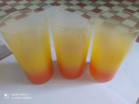 Retro sklenene pohare 12eur,