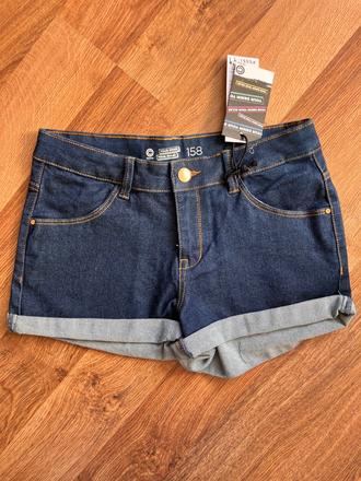 Dievčenské tmavomodré rifľové šortky cubus (158), cubus,158