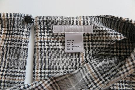 Elegantné kárované šaty s volánovými rukávmi, h&m,xs