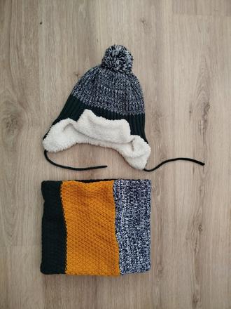 Čiapka+ nákrčník 122-134, 122