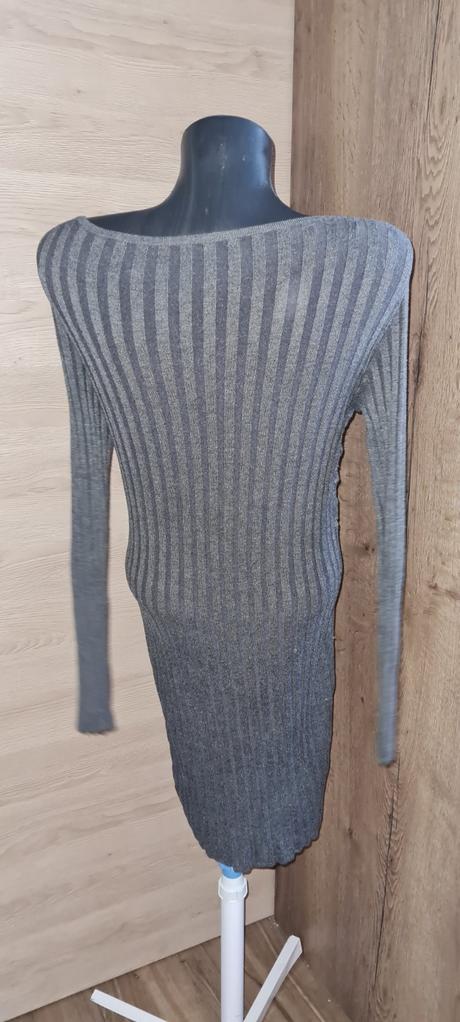 Tmavo sivý pulóver / minišaty v. 46 - 50, 48