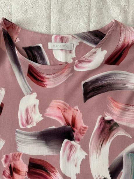 Ružový top s 3/4 rukávom zn. magenta, l / m