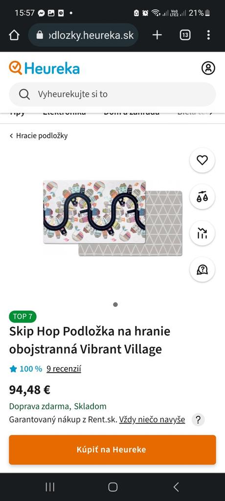 Hracia podložka vibrant village, 