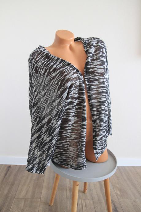 Čierno biely kardigan, l, l