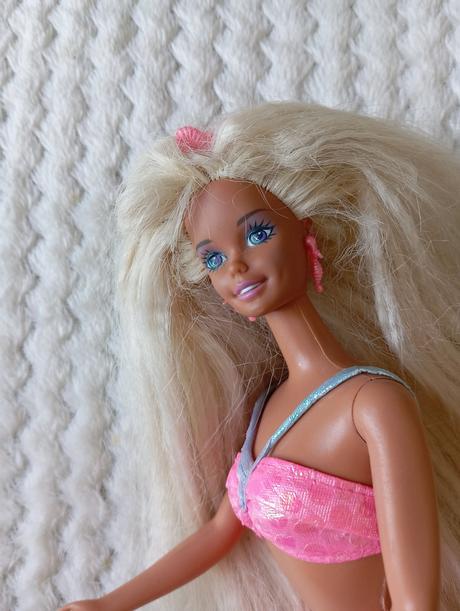 1996 bubbling mermaid barbie morská panna, 