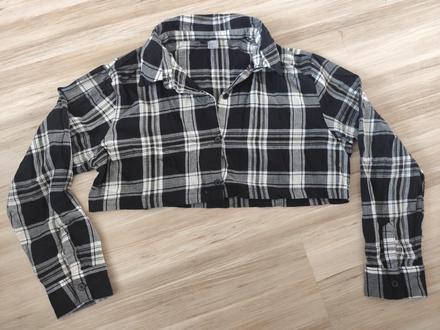Košeľa crop-topová, h&m,m