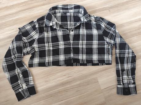Košeľa crop-topová, h&m,m