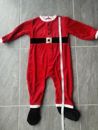 Vianočný zamatový overal v68 (d 66cm), 68