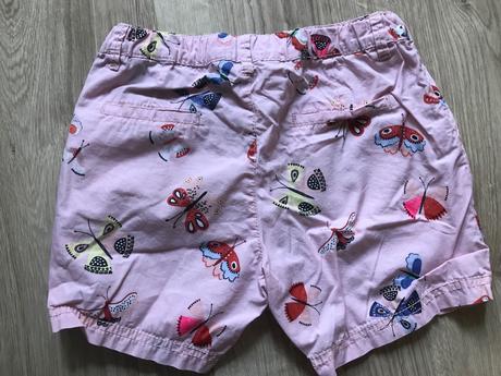 Kratasky ruzové motýlik 7-8 rokov, h&m,128