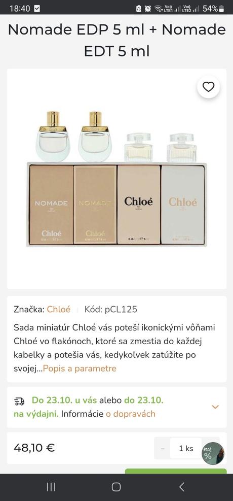 Miniatury chloé - chloé edp 5 ml + chloé edt 5 ml, 