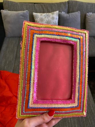 Pestrofarebný rám na fotku, 