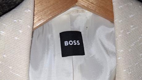 Dvojradové béžové sako boss - 34, hugo boss,xs