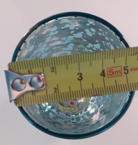 Svietnik na čajové sviečky - tyrkysové bublinky, 