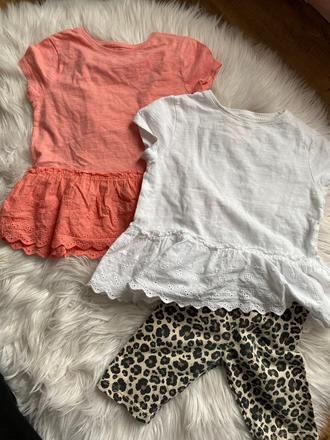 2 trička s krajkou, f&f,110