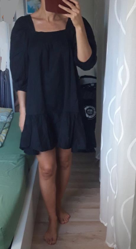 Mini čierne šaty, h&m,s