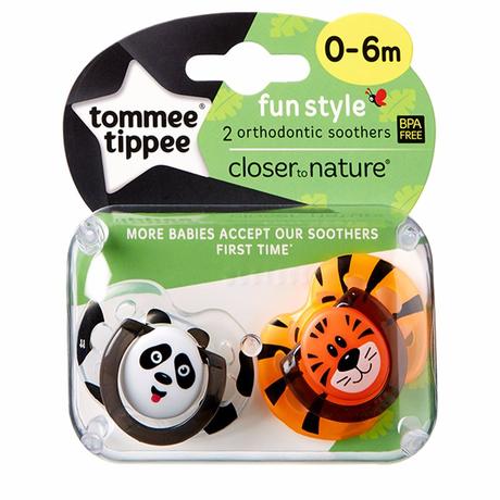 Tommee tippee cumlík silikón ctn fun 0-6m, 2 ks, tommee tippee