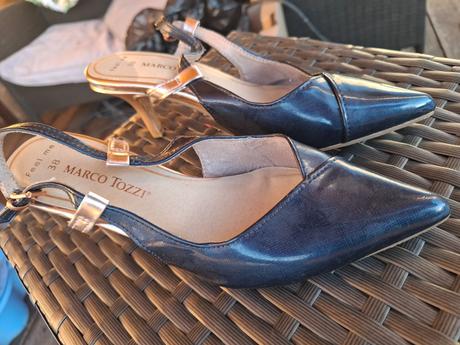 Krásne lodičky s otvorenou pätou zn.maco tozzi, marco tozzi,38