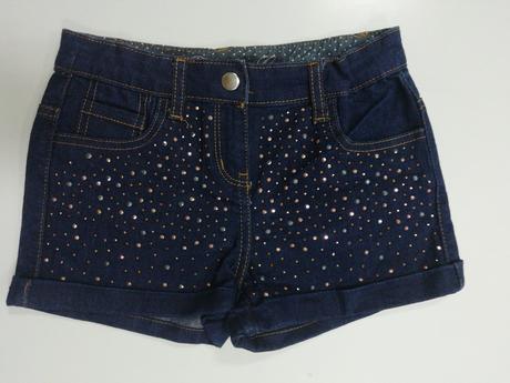 Rifľové kraťasy s kamienkami, denim co,128