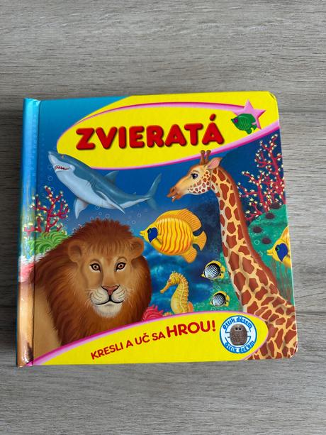 Kniha zvieratá kresli a uč sa hrou,