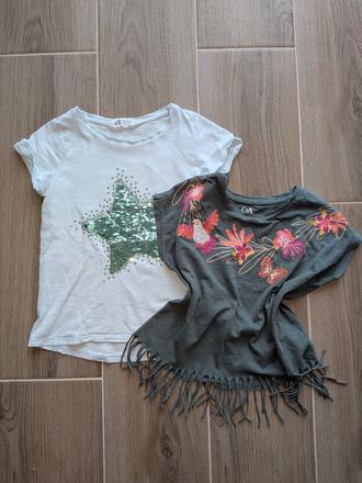 Tričko strapcové, h&m,128