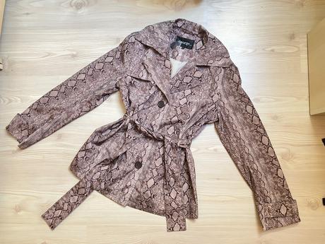Dámske sako skrátený kabát s potlačou hadej kože, george,m