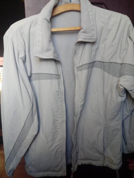 Sivá dvojstranná prechodná bunda - nová, m