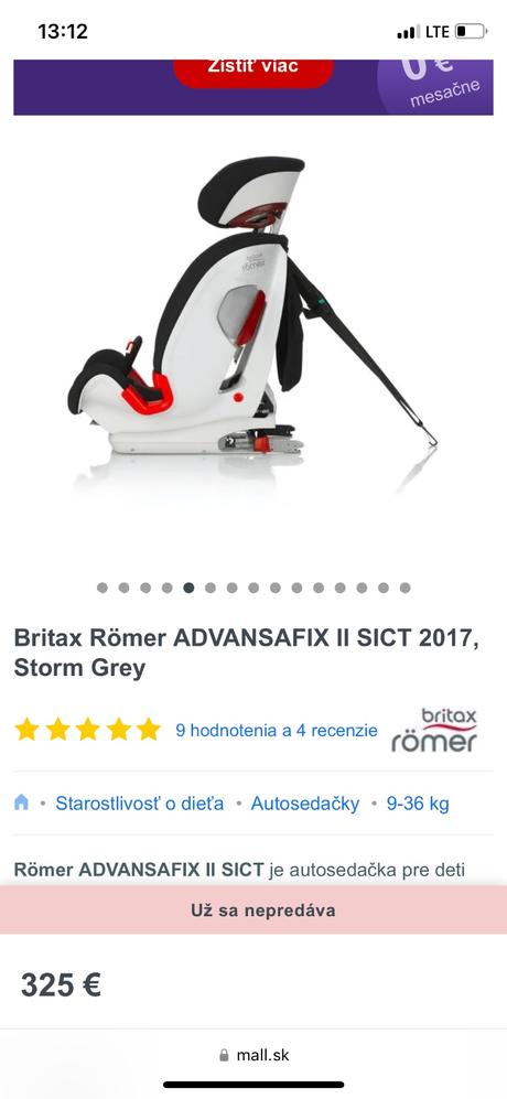 Autosedačka, britax
