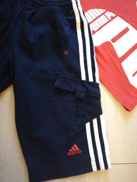 2 x triko a kraťasy adidas(128), adidas,128