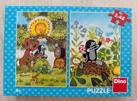 Dino puzzle krtko 2x48,