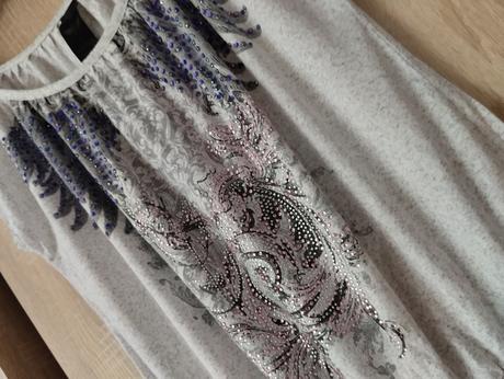 Zarga tričko s farebnými kamienkami, m