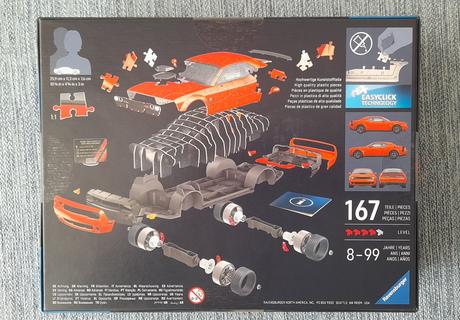 3d puzzle ravensburger dodge challenger r/t, 